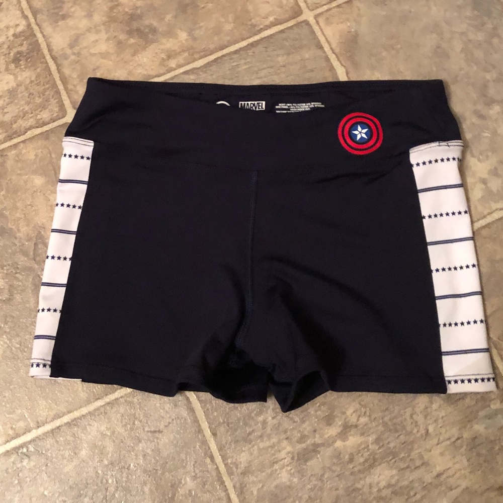 Her universe Captain America booty shorts.